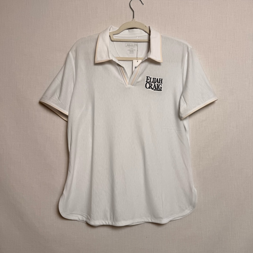 Johnnie-O Women’s Performance Polo Shirt  Elijah Craig Bourbon Logo – Large –NWT